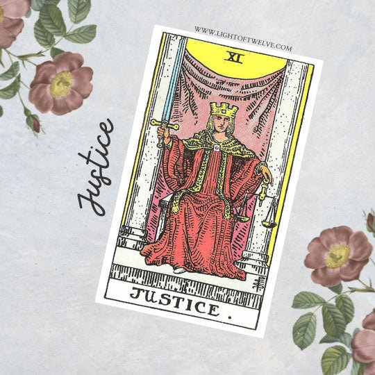 Justice Tarot Card Meaning | Major Arcana | Light of Twelve – Light Of ...