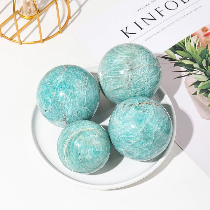 Amazonite Spheres – Harmony, Communication & Calm Energy - Light Of Twelve