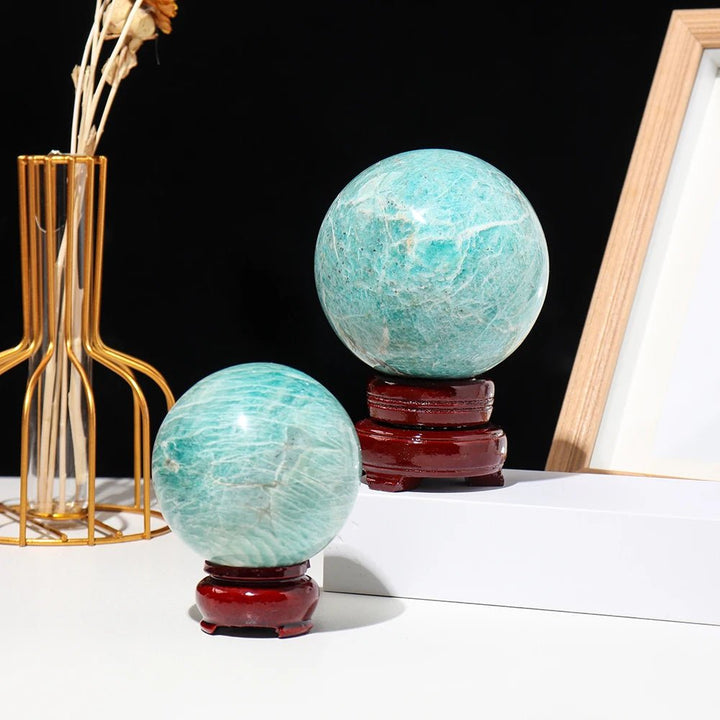 Amazonite Spheres – Harmony, Communication & Calm Energy - Light Of Twelve