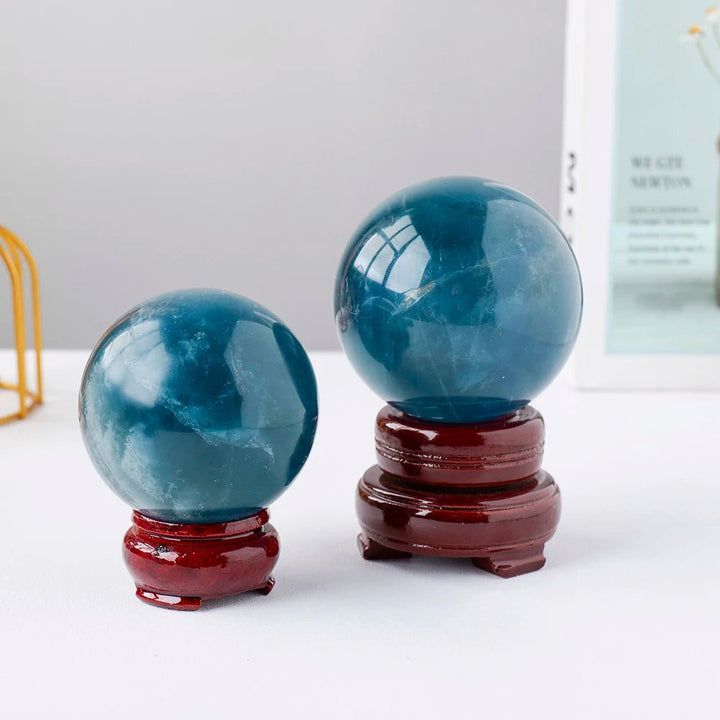 Blue Fluorite Crystal Balls – Clarity, Calm, and Spiritual Connection - Light Of Twelve