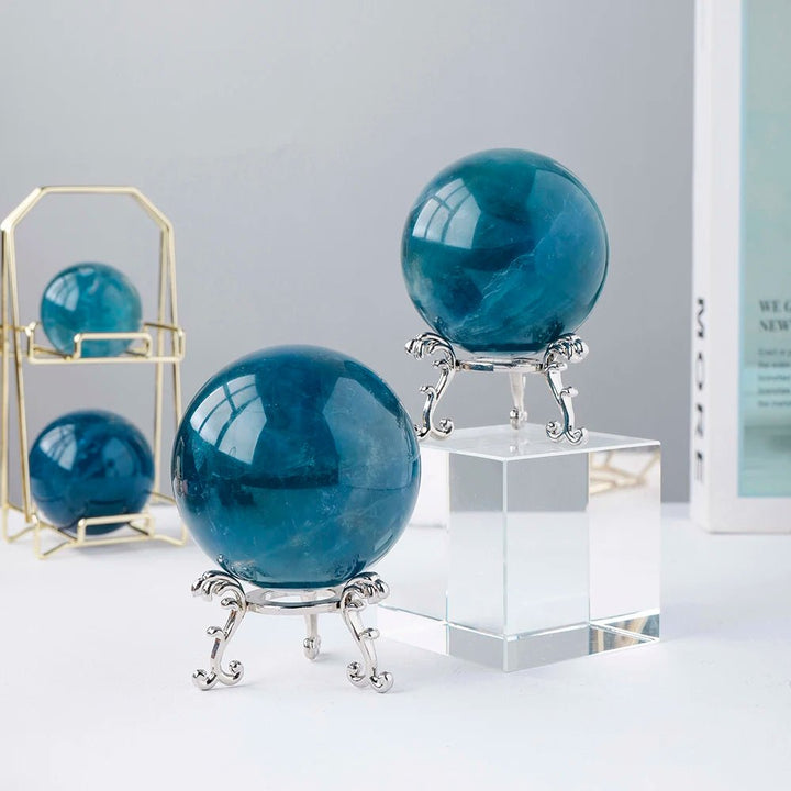 Blue Fluorite Crystal Balls – Clarity, Calm, and Spiritual Connection - Light Of Twelve