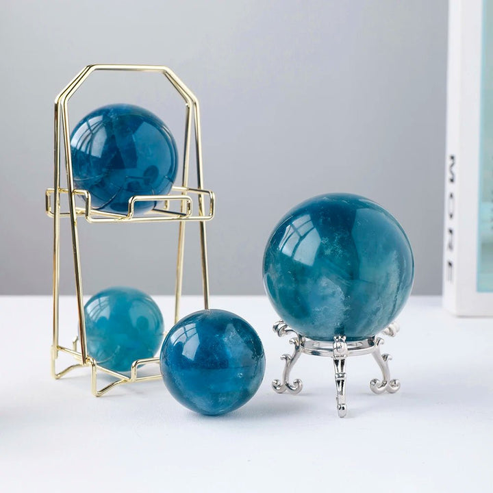 Blue Fluorite Crystal Balls – Clarity, Calm, and Spiritual Connection - Light Of Twelve