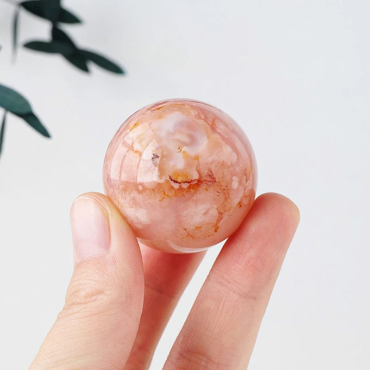 Cherry Blossom Agate Spheres - Embrace Growth, Healing, and Transformation - Light Of Twelve