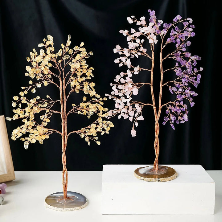 Crystal Gemstone Trees (Citrine, Rose Quartz, Amethyst, Aventurine) - Light Of Twelve