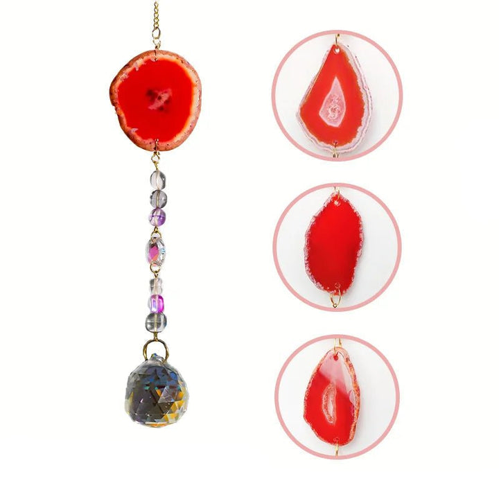 Dyed Agate Suncatchers – Captivating Colors and Natural Elegance - Light Of Twelve