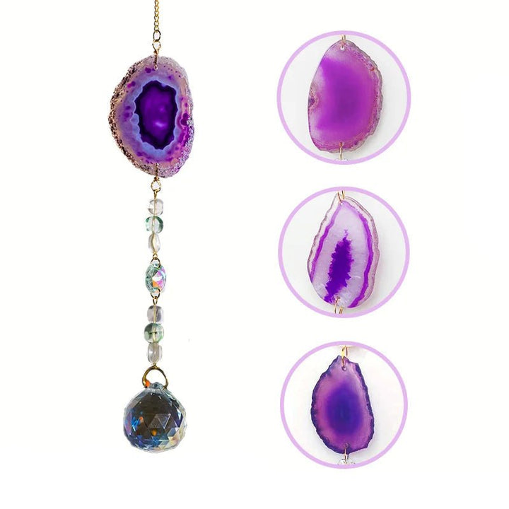 Dyed Agate Suncatchers – Captivating Colors and Natural Elegance - Light Of Twelve