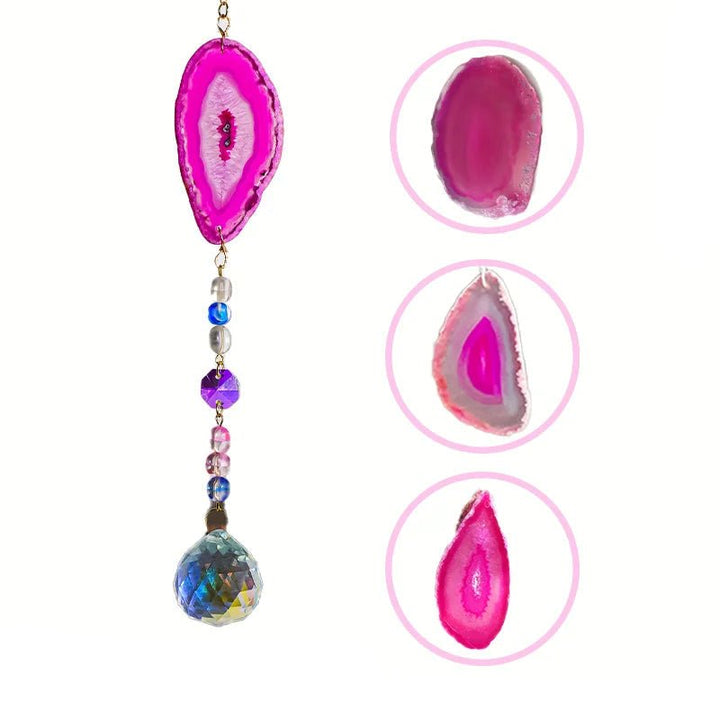 Dyed Agate Suncatchers – Captivating Colors and Natural Elegance - Light Of Twelve