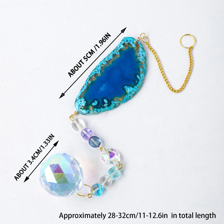 Dyed Agate Suncatchers – Captivating Colors and Natural Elegance - Light Of Twelve