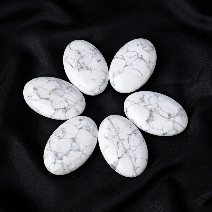 Howlite Palmstones – Calming, Emotional Balance & Spiritual Awareness - Light Of Twelve