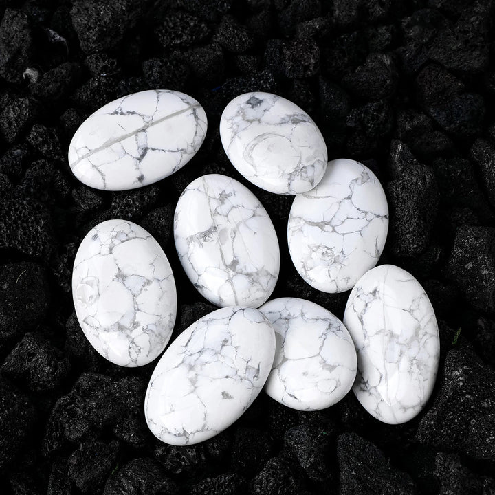 Howlite Palmstones – Calming, Emotional Balance & Spiritual Awareness - Light Of Twelve