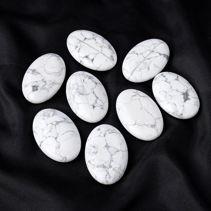 Howlite Palmstones – Calming, Emotional Balance & Spiritual Awareness - Light Of Twelve