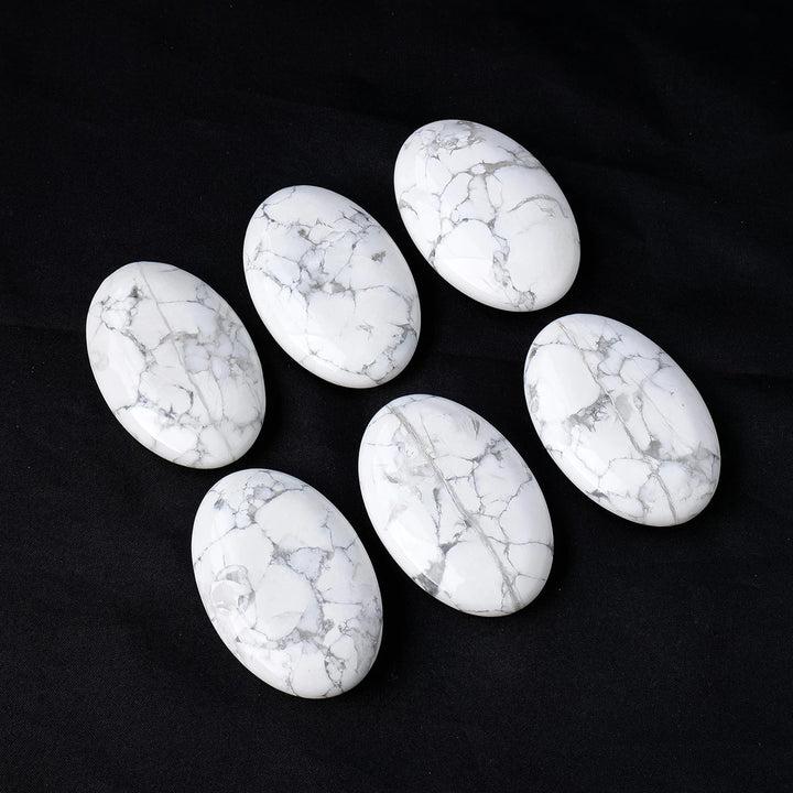 Howlite Palmstones – Calming, Emotional Balance & Spiritual Awareness - Light Of Twelve