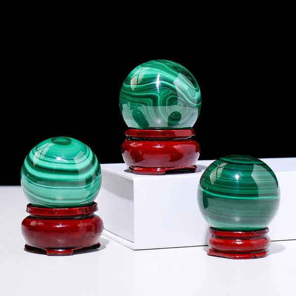 Malachite Spheres – Transformation, Protection & Healing Energy - Light Of Twelve