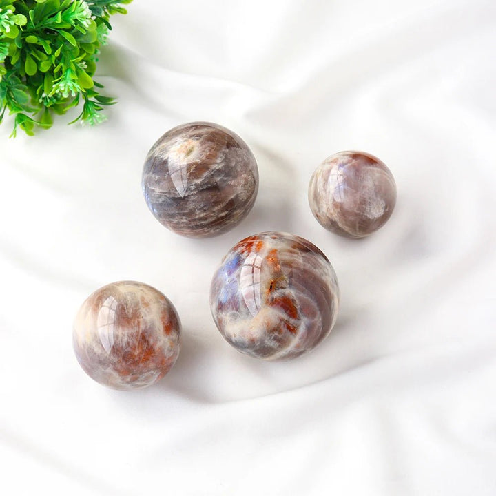 Moonstone Spheres – Calming, Grounding & Intuitive Energy - Light Of Twelve