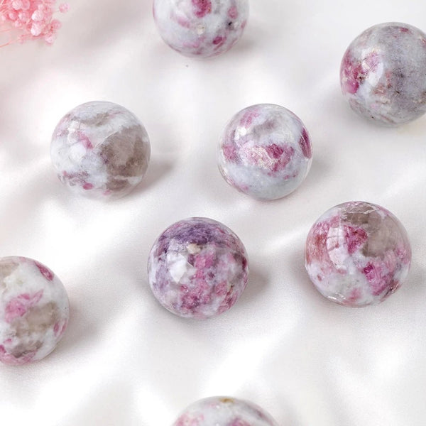 Plum Tourmaline Spheres – Love, Protection & Emotional Healing - Light Of Twelve