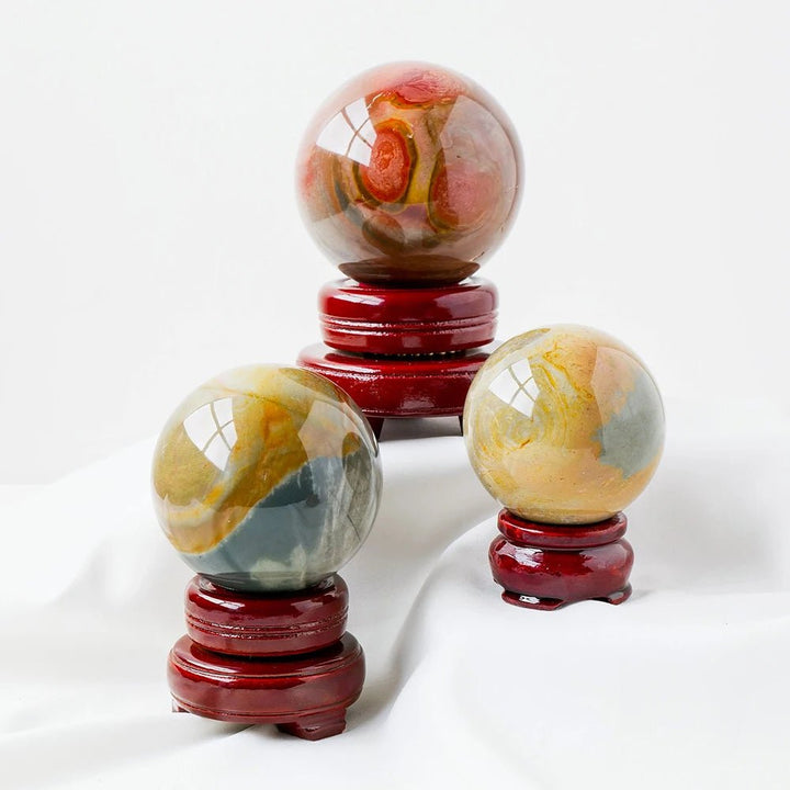 Polychrome Jasper Spheres - Ground Yourself in Creativity, Balance, and Vitality - Light Of Twelve