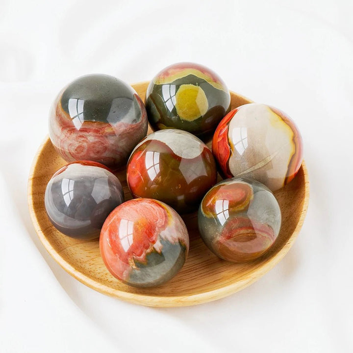 Polychrome Jasper Spheres - Ground Yourself in Creativity, Balance, and Vitality - Light Of Twelve