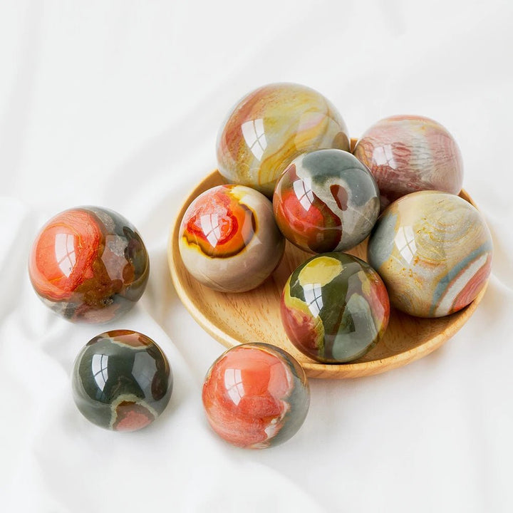 Polychrome Jasper Spheres - Ground Yourself in Creativity, Balance, and Vitality - Light Of Twelve