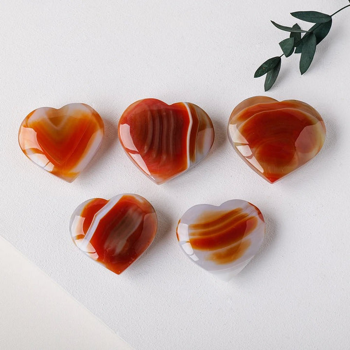 Red Agate Hearts - Passion, Protection & Emotional Balance - Light Of Twelve