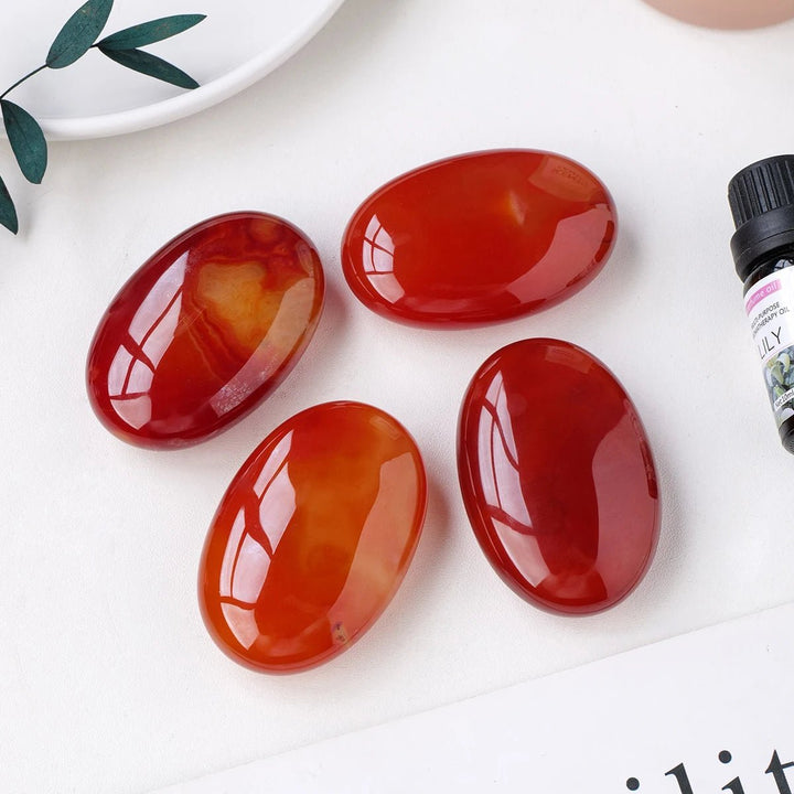 Red Agate Worry Stones – Energy, Passion & Emotional Stability - Light Of Twelve