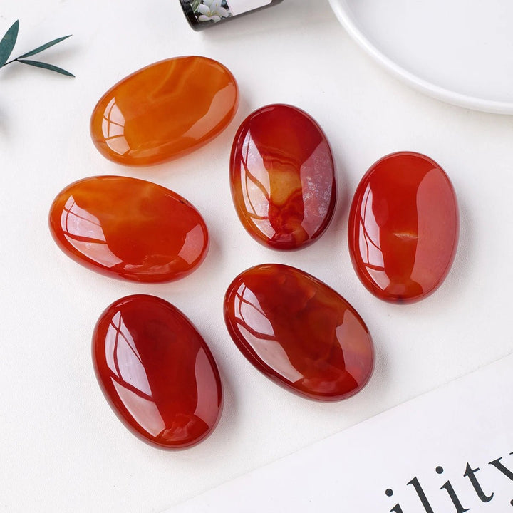 Red Agate Worry Stones – Energy, Passion & Emotional Stability - Light Of Twelve