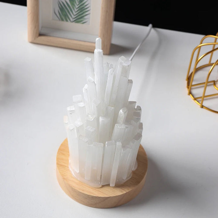 Selenite Lamp - Illuminate Your Space with Calming, Cleansing Light - Light Of Twelve