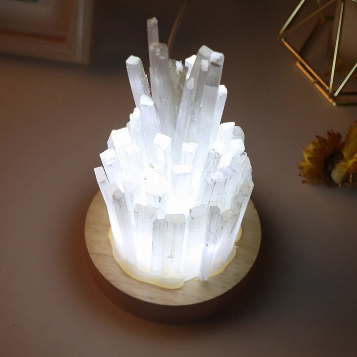 Selenite Lamp - Illuminate Your Space with Calming, Cleansing Light - Light Of Twelve