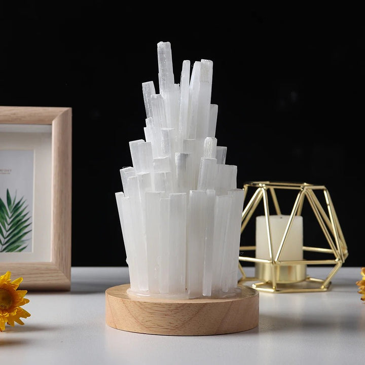 Selenite Lamp - Illuminate Your Space with Calming, Cleansing Light - Light Of Twelve