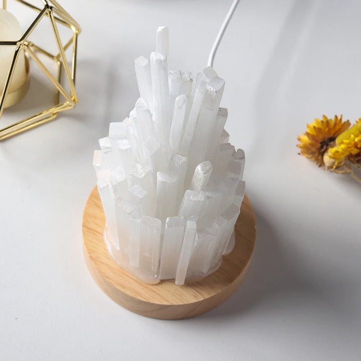 Selenite Lamp - Illuminate Your Space with Calming, Cleansing Light - Light Of Twelve