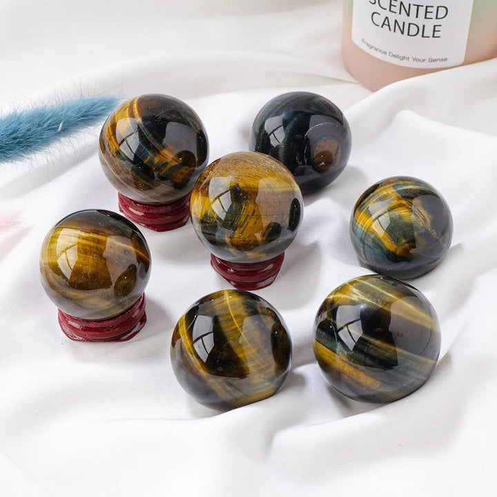 Tiger’s Eye Spheres - Channel Strength, Protection, and Confidence with Bold Energy - Light Of Twelve