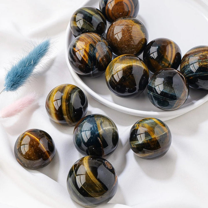 Tiger’s Eye Spheres - Channel Strength, Protection, and Confidence with Bold Energy - Light Of Twelve