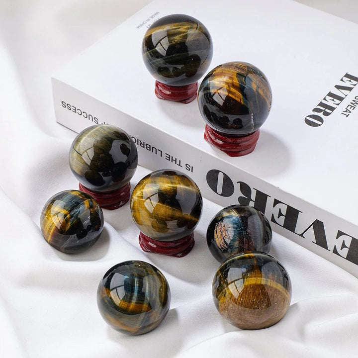 Tiger’s Eye Spheres - Channel Strength, Protection, and Confidence with Bold Energy - Light Of Twelve