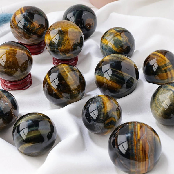 Tiger’s Eye Spheres - Channel Strength, Protection, and Confidence with Bold Energy - Light Of Twelve