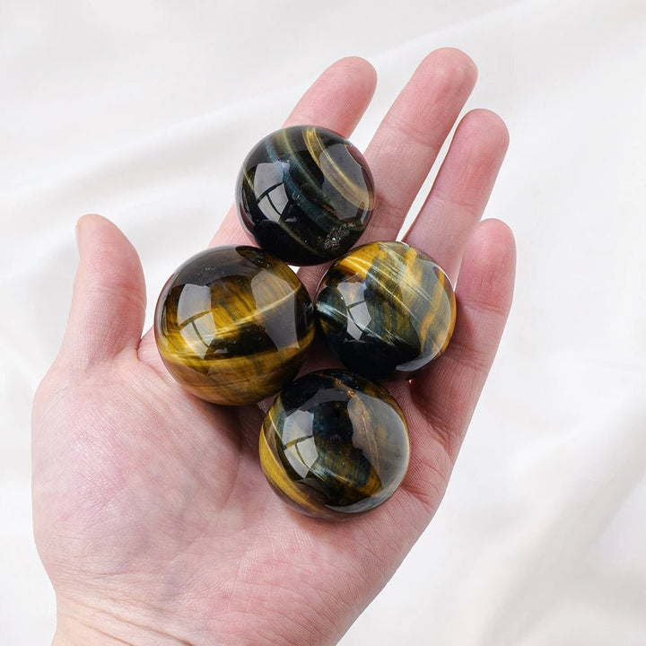 Tiger’s Eye Spheres - Channel Strength, Protection, and Confidence with Bold Energy - Light Of Twelve