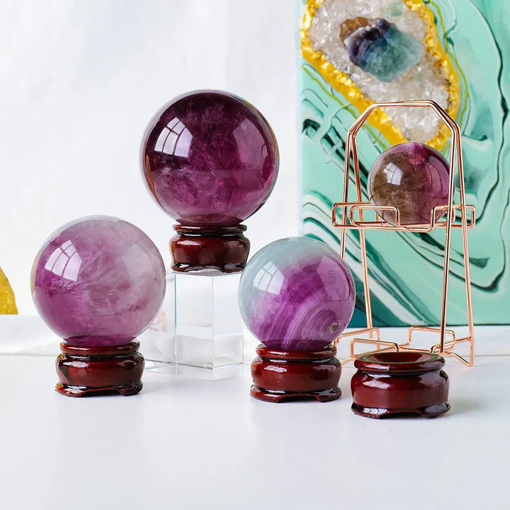 Watermelon Fluorite Crystal Balls – Balance, Joy & Spiritual Growth - Light Of Twelve