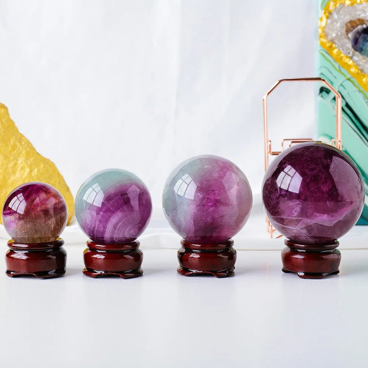 Watermelon Fluorite Crystal Balls – Balance, Joy & Spiritual Growth - Light Of Twelve