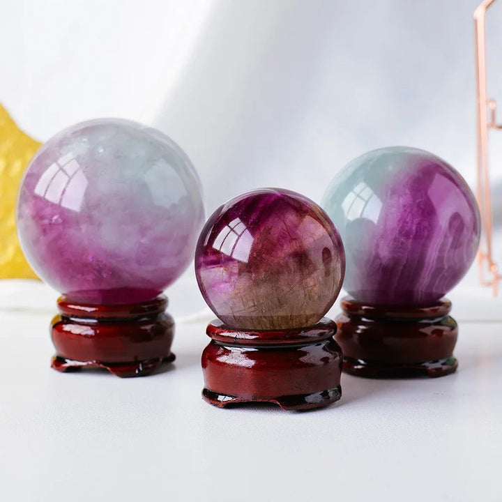 Watermelon Fluorite Crystal Balls – Balance, Joy & Spiritual Growth - Light Of Twelve