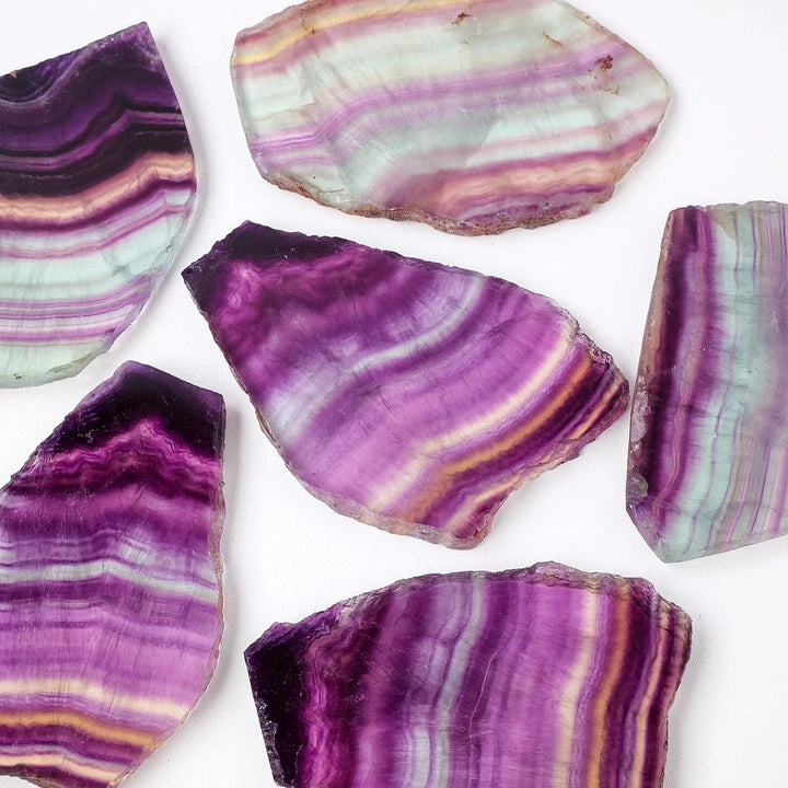 Watermelon Fluorite Slice - Energize and Harmonize Your Space with Vibrant Color and Clarity - Light Of Twelve