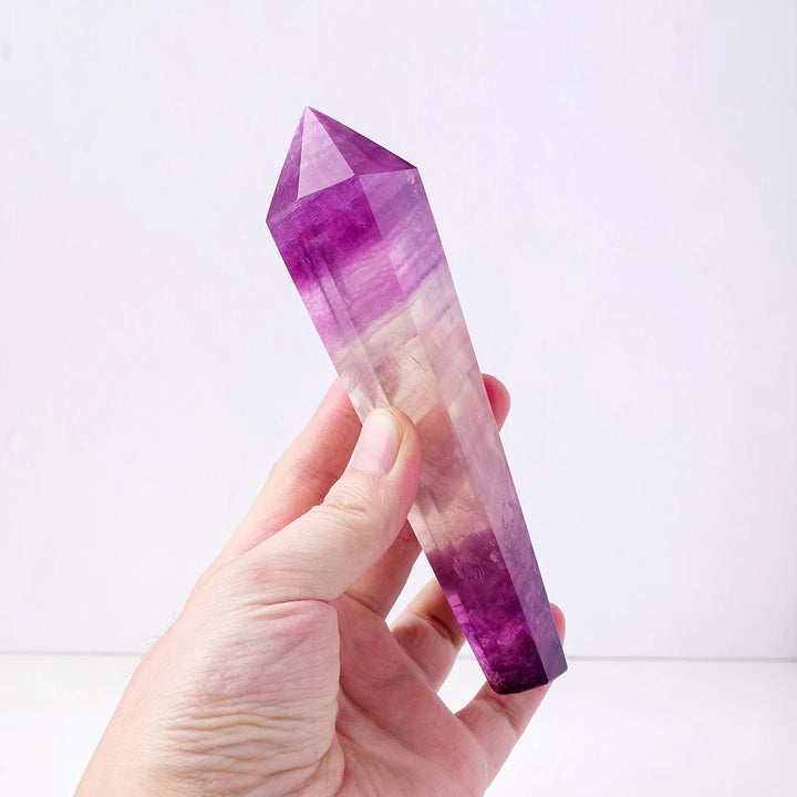 Watermelon Fluorite Wand - Channel Clarity and Transformation with Elegant Energy - Light Of Twelve