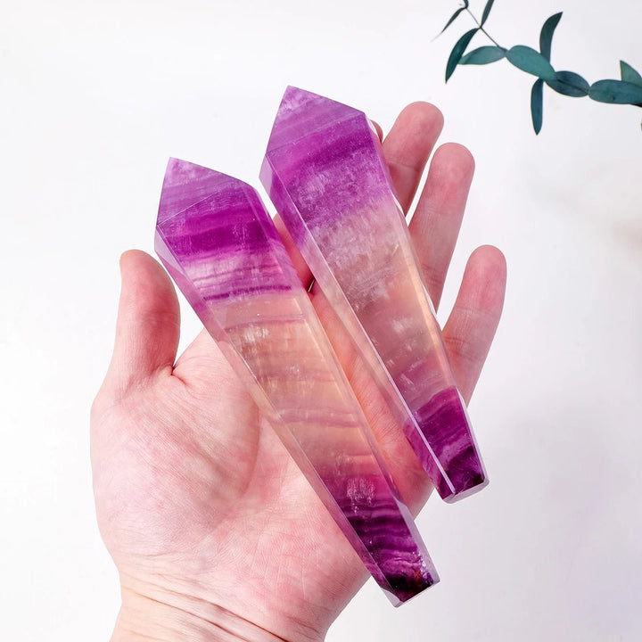 Watermelon Fluorite Wand - Channel Clarity and Transformation with Elegant Energy - Light Of Twelve