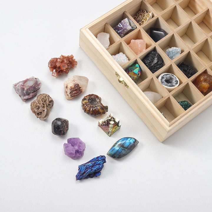 25-Piece Crystal Specimen Gift Box – Variety, Healing & Energy - Light Of Twelve