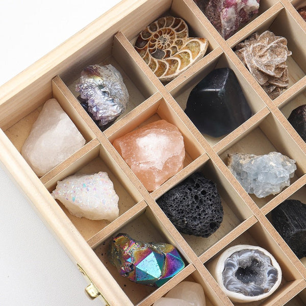 25-Piece Crystal Specimen Gift Box – Variety, Healing & Energy - Light Of Twelve