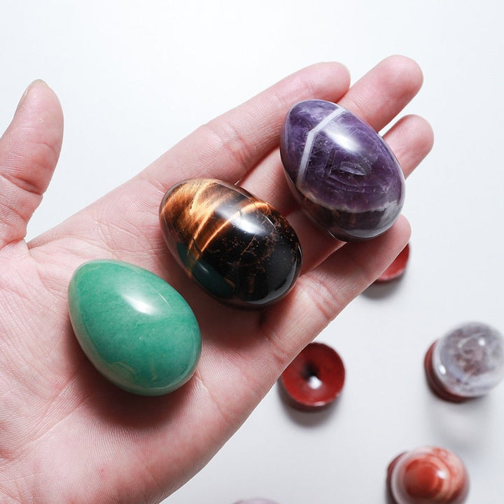 6 Crystal Egg Gift Set – Balance, Harmony & Positive Energy - Light Of Twelve