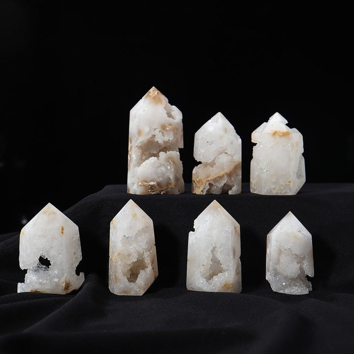 Agate Geode Towers - Majestic Beauty & Grounding Energies for Your Sacred Space - Light Of Twelve