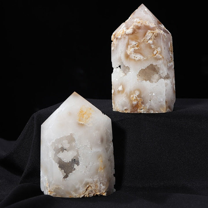 Agate Geode Towers - Majestic Beauty & Grounding Energies for Your Sacred Space - Light Of Twelve