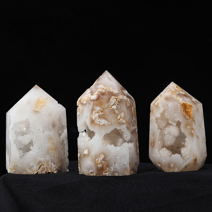 Agate Geode Towers - Majestic Beauty & Grounding Energies for Your Sacred Space - Light Of Twelve