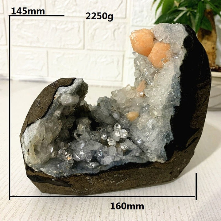 Apophyllite & Orange Zeolite Crystals - Light Of Twelve