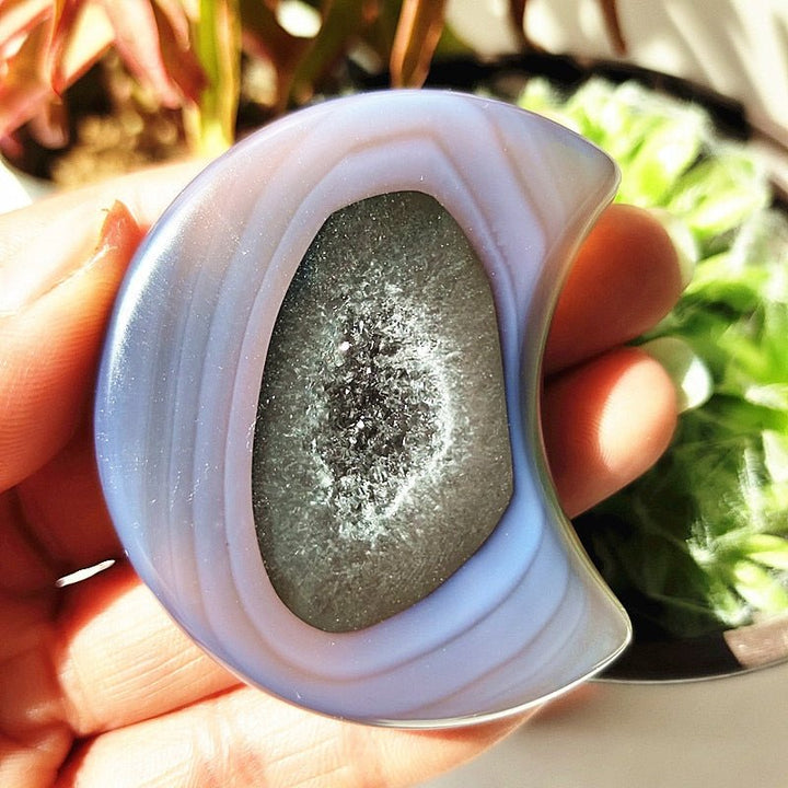 Banded Agate Druzy Moons - Light Of Twelve