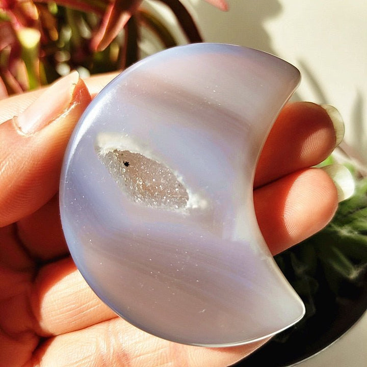 Banded Agate Druzy Moons - Light Of Twelve