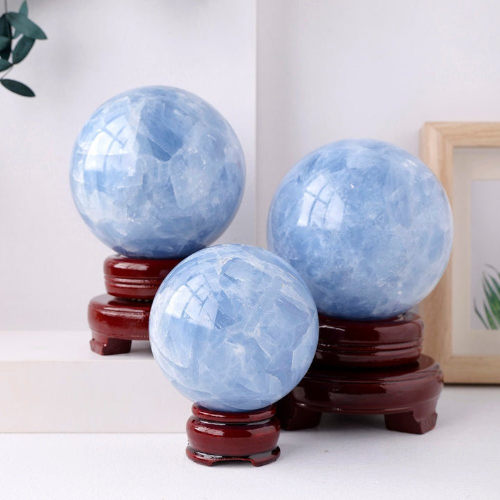 Blue Celestite Crystal Balls 1KG – Angelic Connection, Spiritual Growth & Serenity - Light Of Twelve